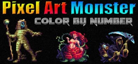 Pixel Art Monster - Color by Number görsel 1
