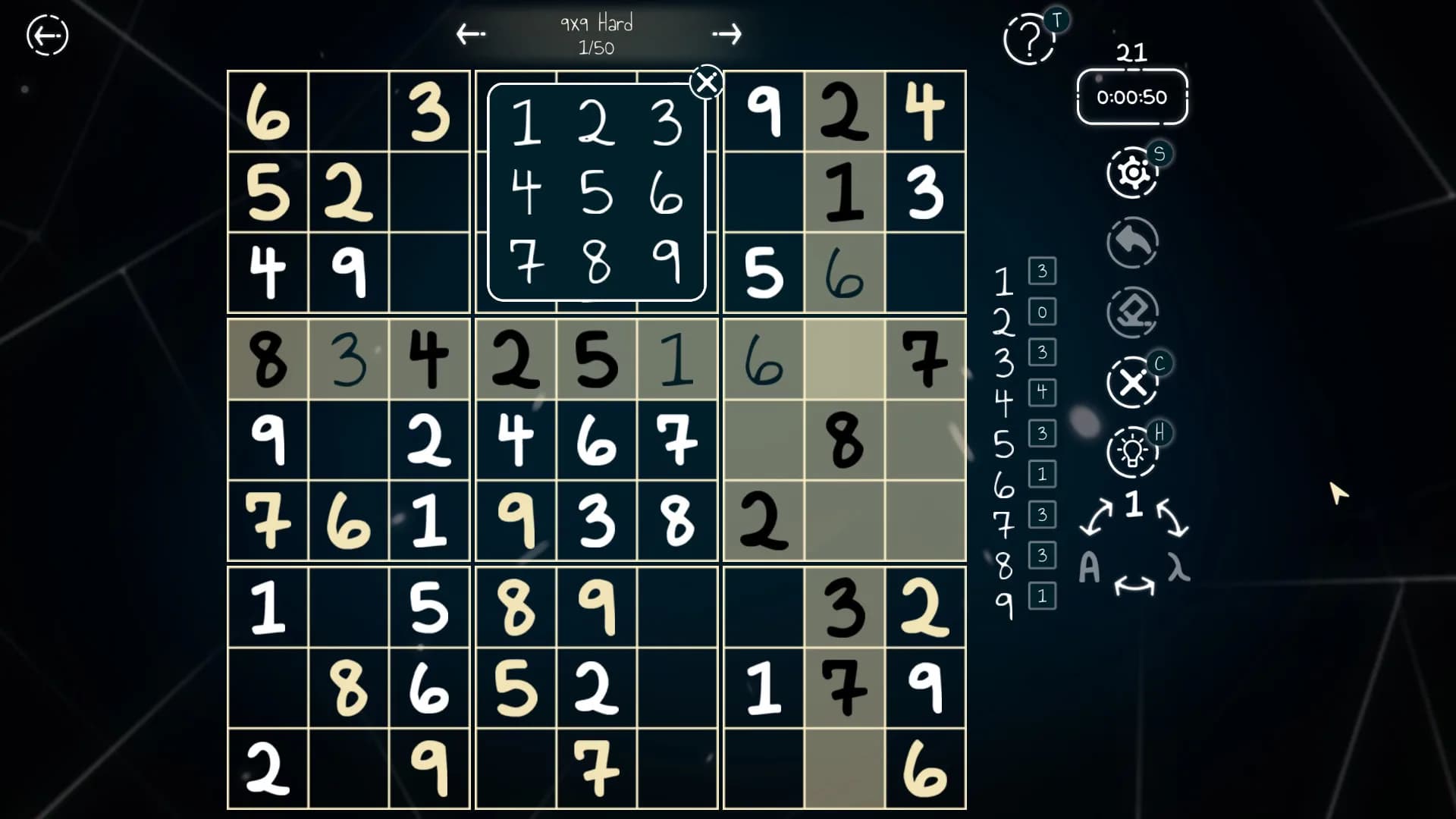 Sudoku 9x16x25 görsel 2