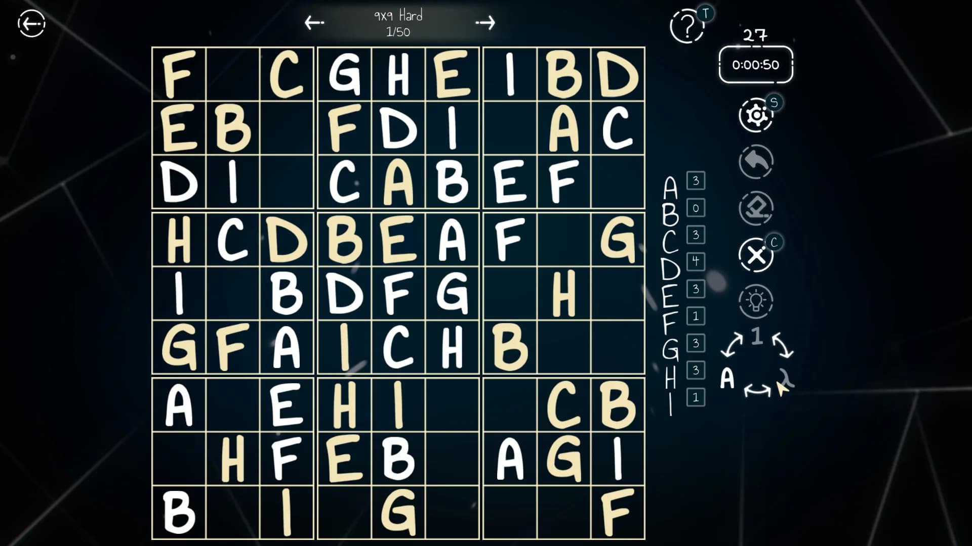 Sudoku 9x16x25 görsel 11