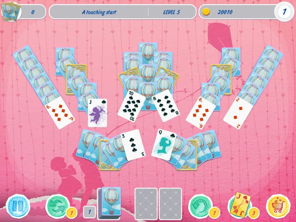 Solitaire Match 2 Cards. Valentine's Day görsel 2