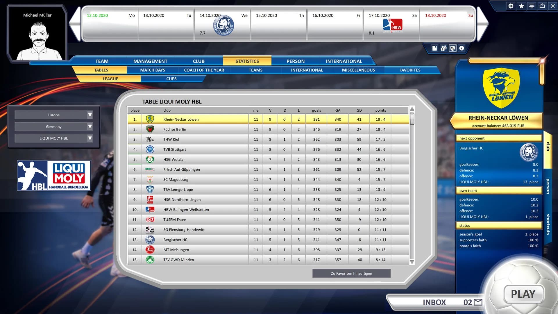 Handball Manager 2021 görsel 6