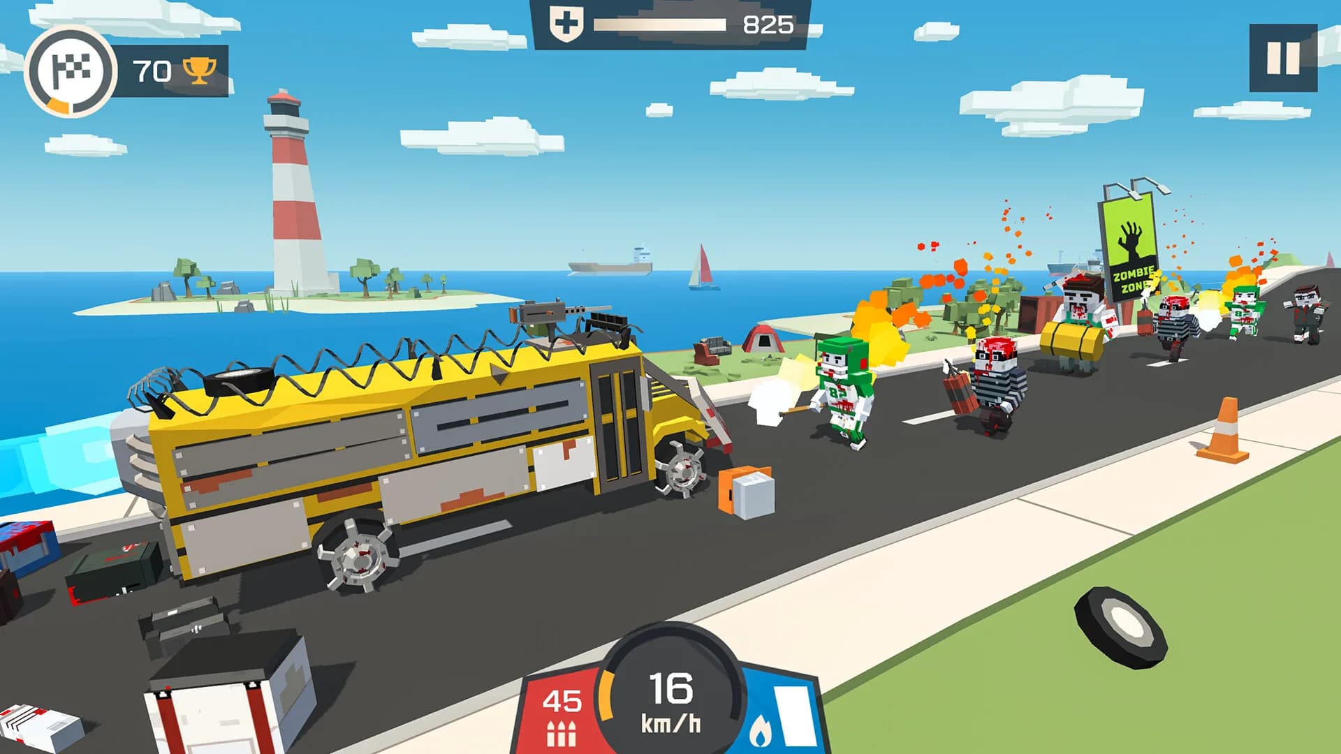 Zombie Derby: Pixel Survival görsel 2