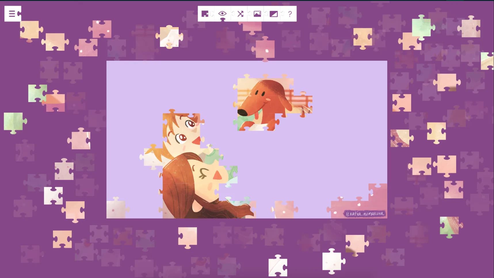 Lucky and a life worth living - a jigsaw puzzle tale görsel 2