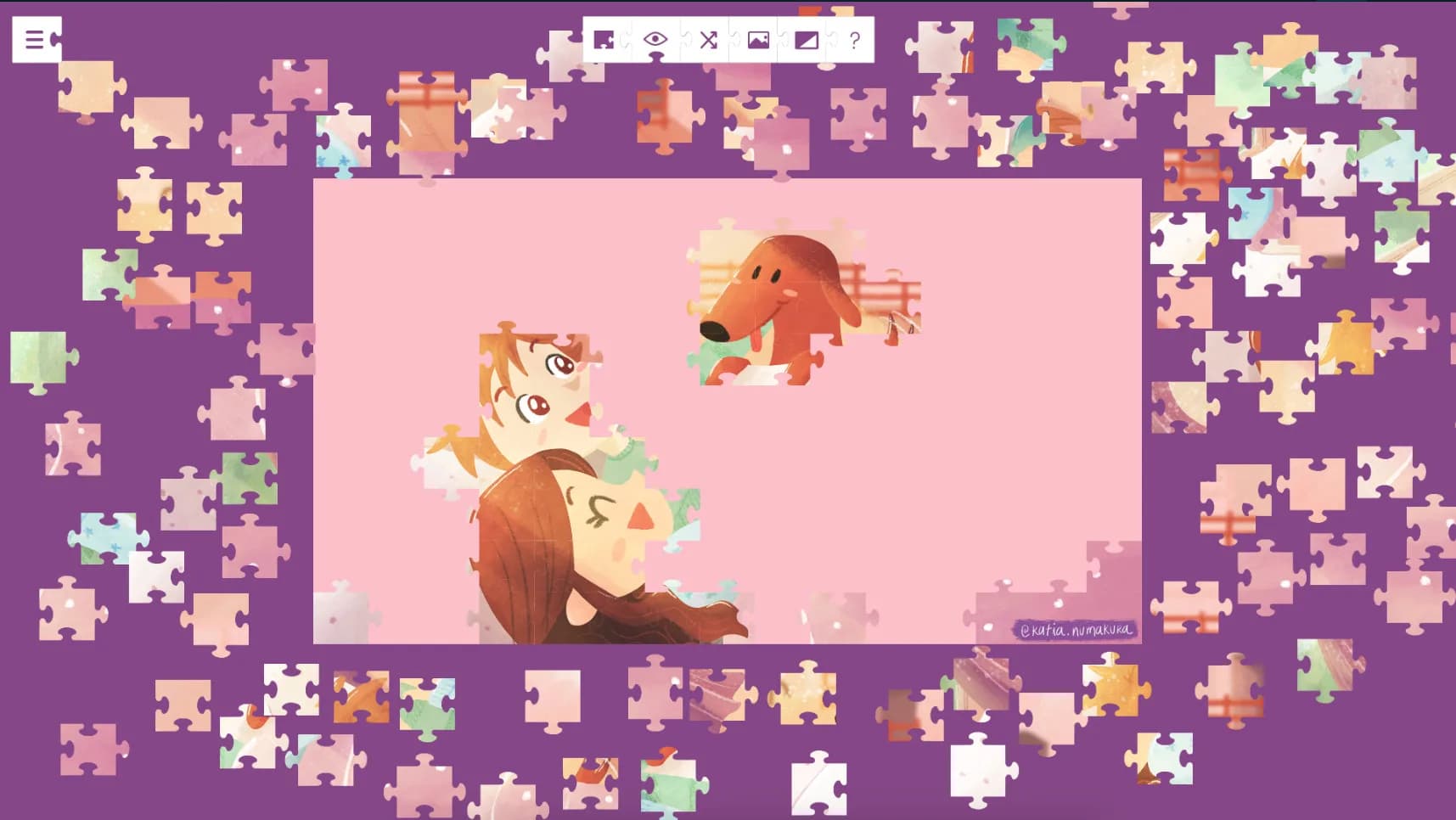 Lucky and a life worth living - a jigsaw puzzle tale görsel 3