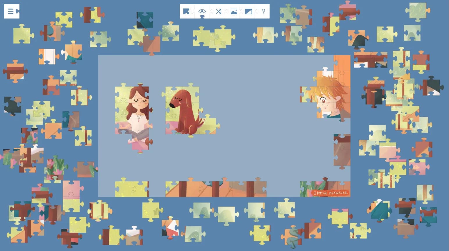 Lucky and a life worth living - a jigsaw puzzle tale görsel 6