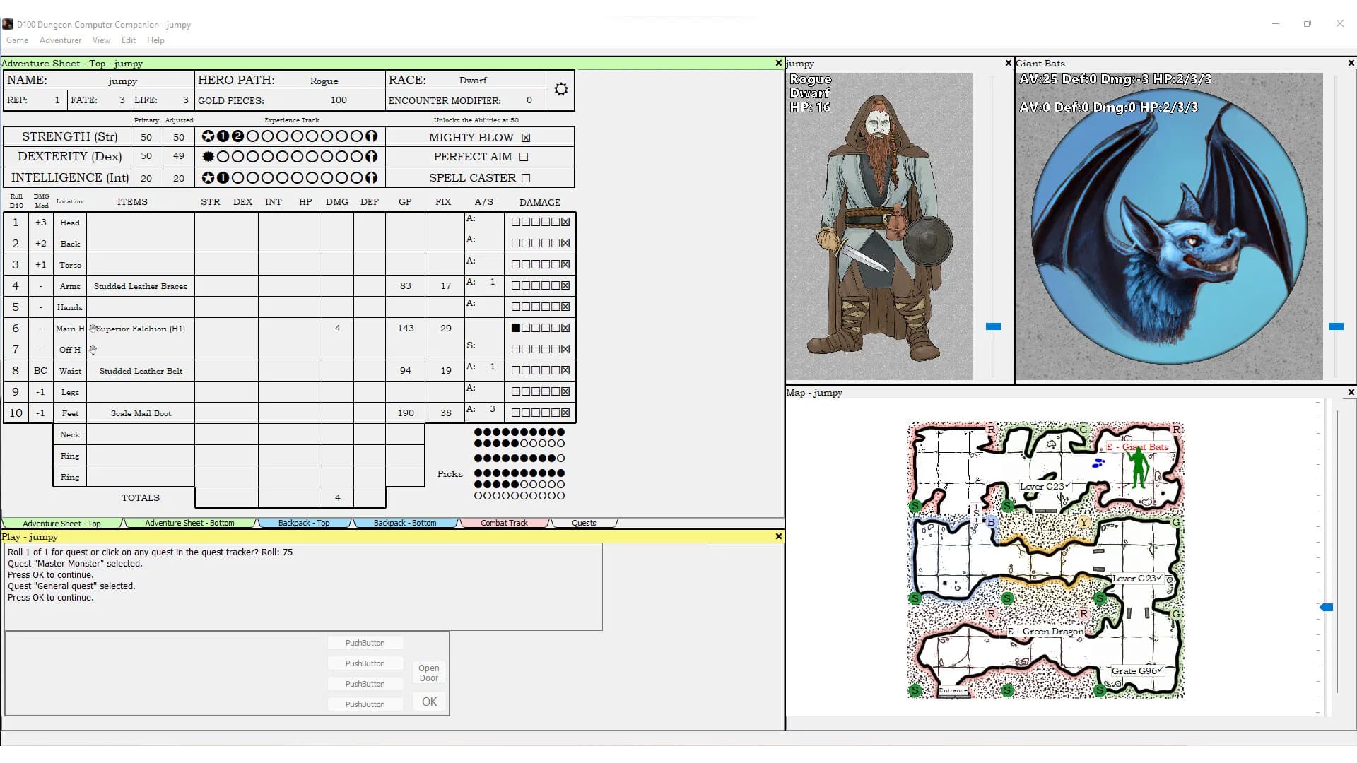 D100 Dungeon Computer Companion görsel 3
