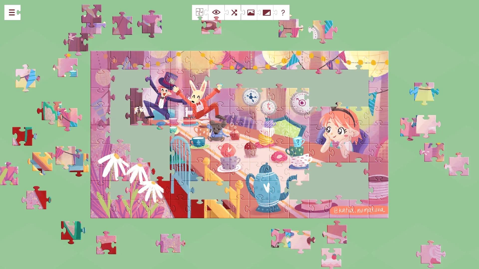 Alice in Wonderland - a jigsaw puzzle tale görsel 2