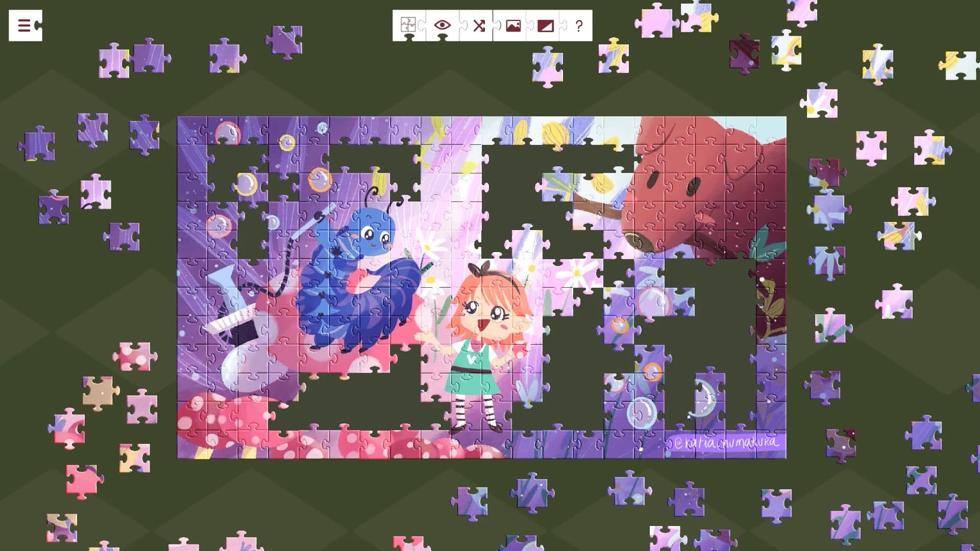 Alice in Wonderland - a jigsaw puzzle tale görsel 3