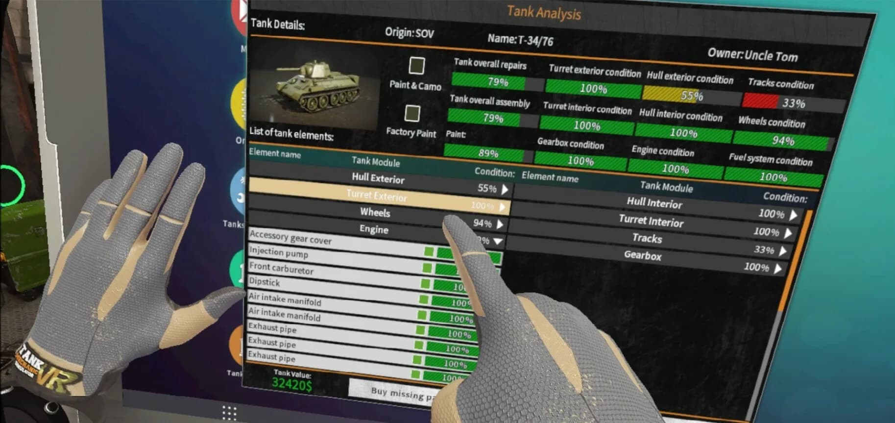 Tank Mechanic Simulator VR görsel 3