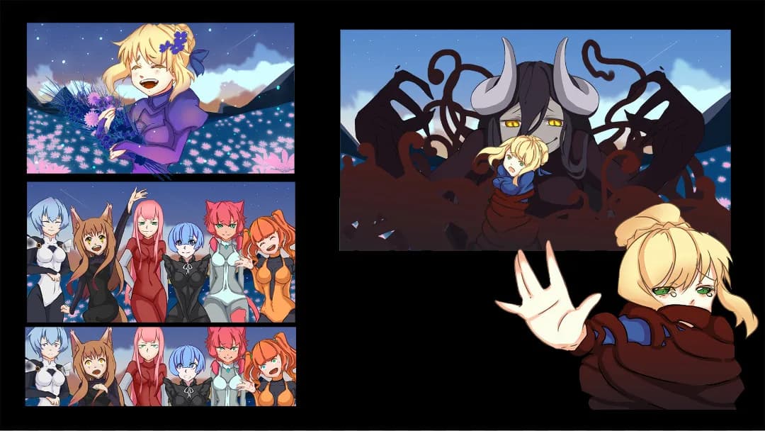 Pretty Girls and Dark Witch. A simple story görsel 6