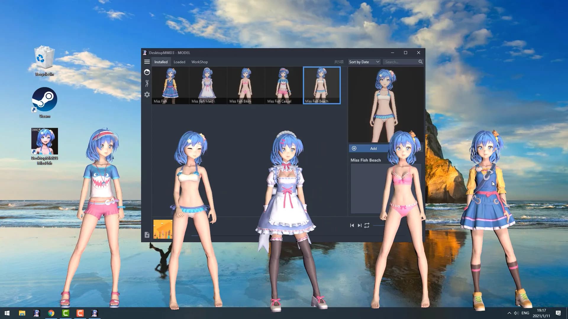 DesktopMMD3:Miss Fish görsel 9