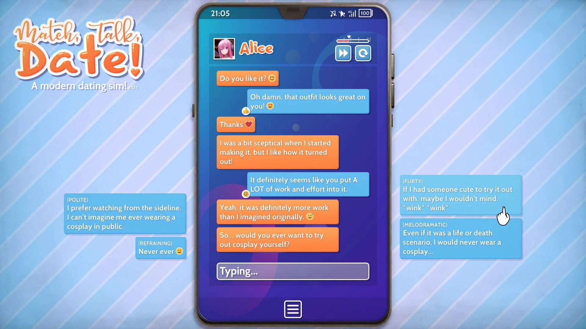 Match, Talk, Date! - A modern dating sim! görsel 2