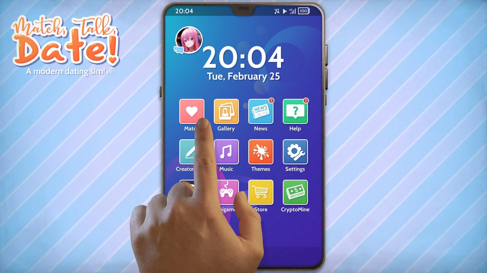 Match, Talk, Date! - A modern dating sim! görsel 7