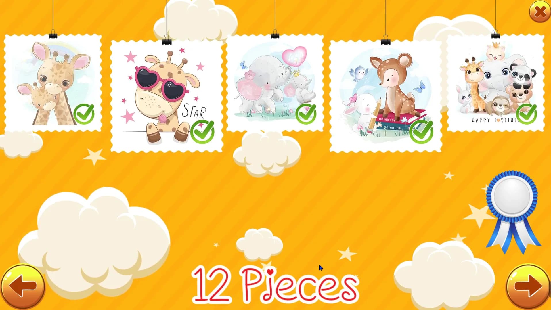 Cute animal jigsaw puzzle görsel 2