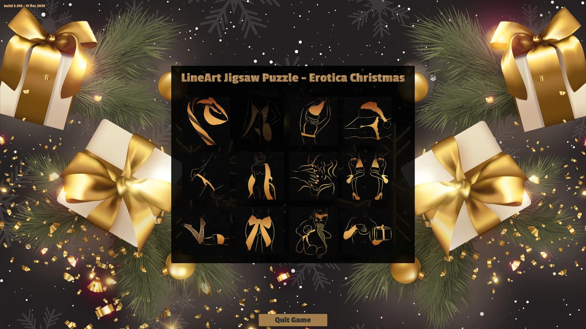 LineArt Jigsaw Puzzle - Erotica Christmas görsel 2