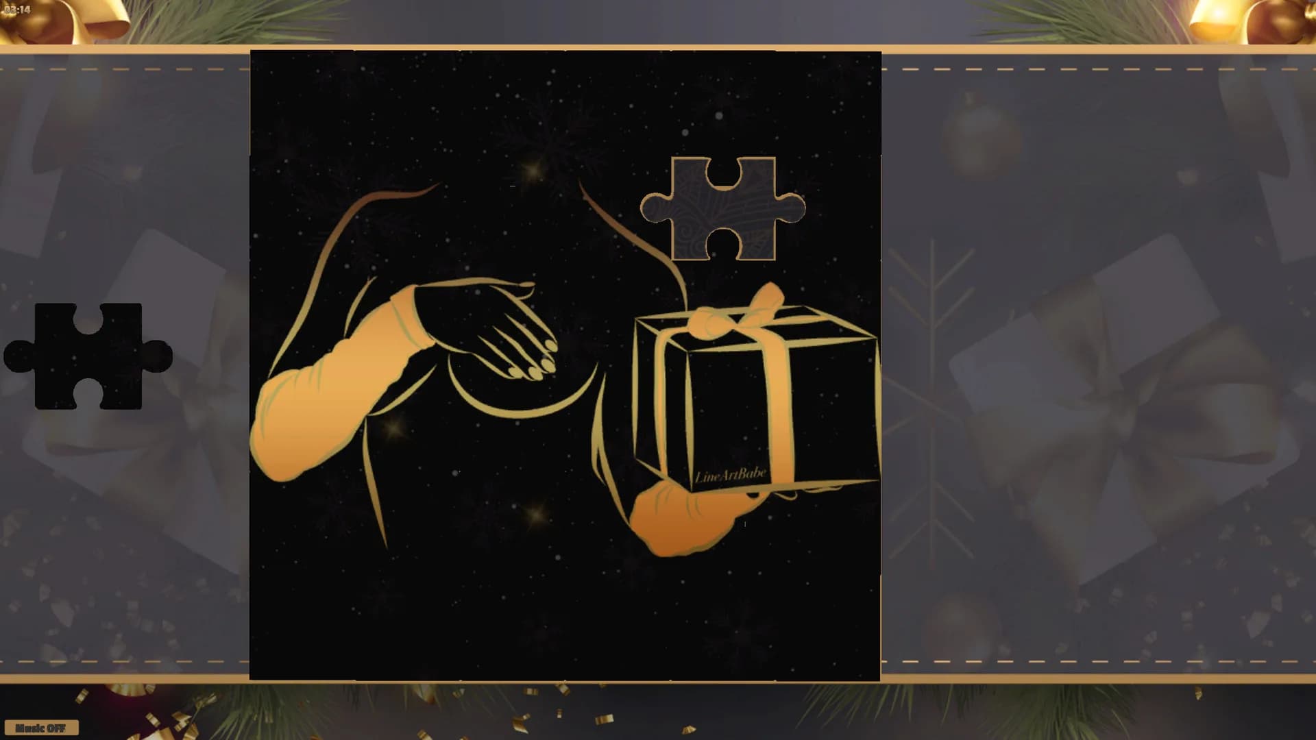 LineArt Jigsaw Puzzle - Erotica Christmas görsel 4
