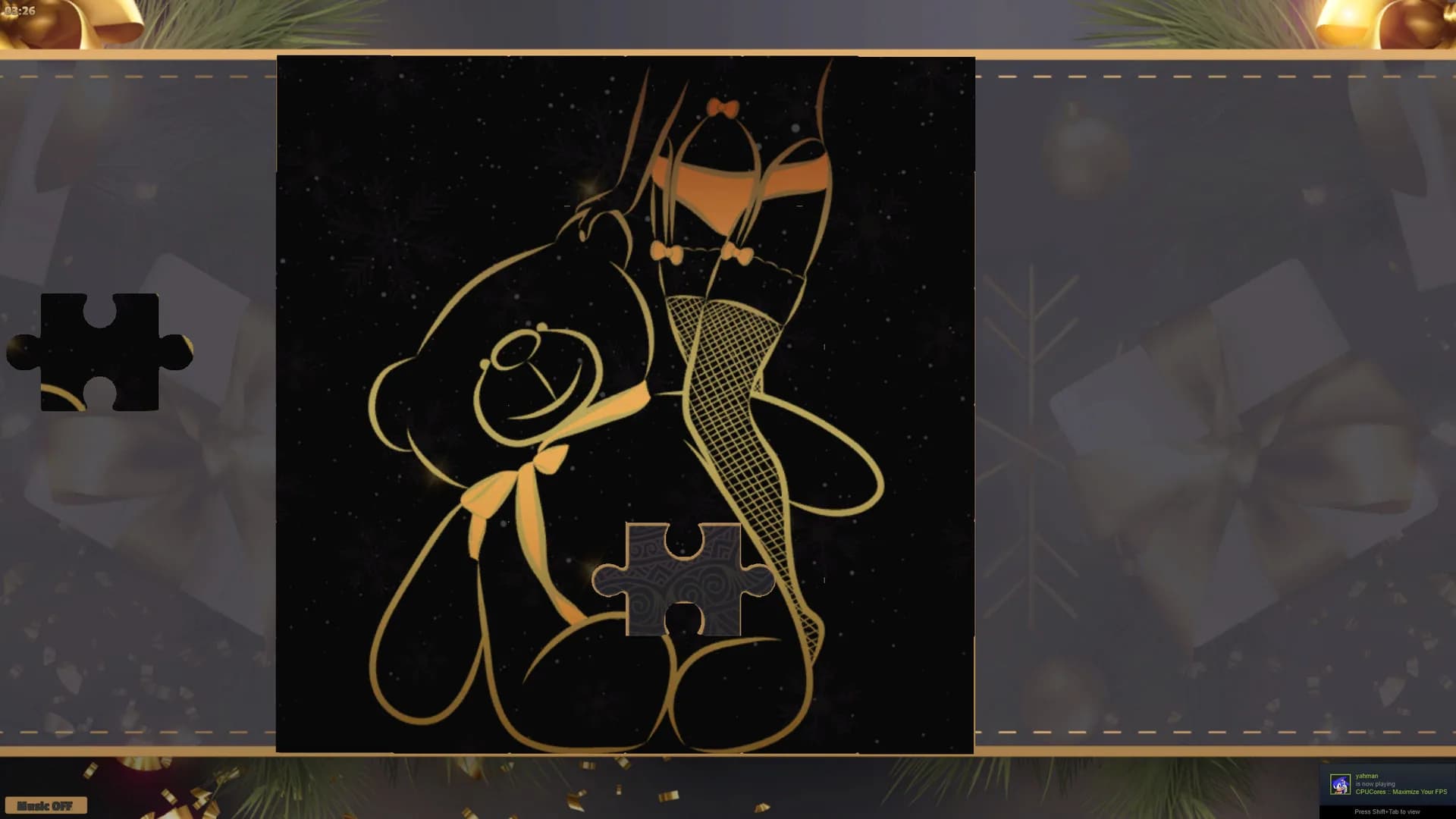LineArt Jigsaw Puzzle - Erotica Christmas görsel 5
