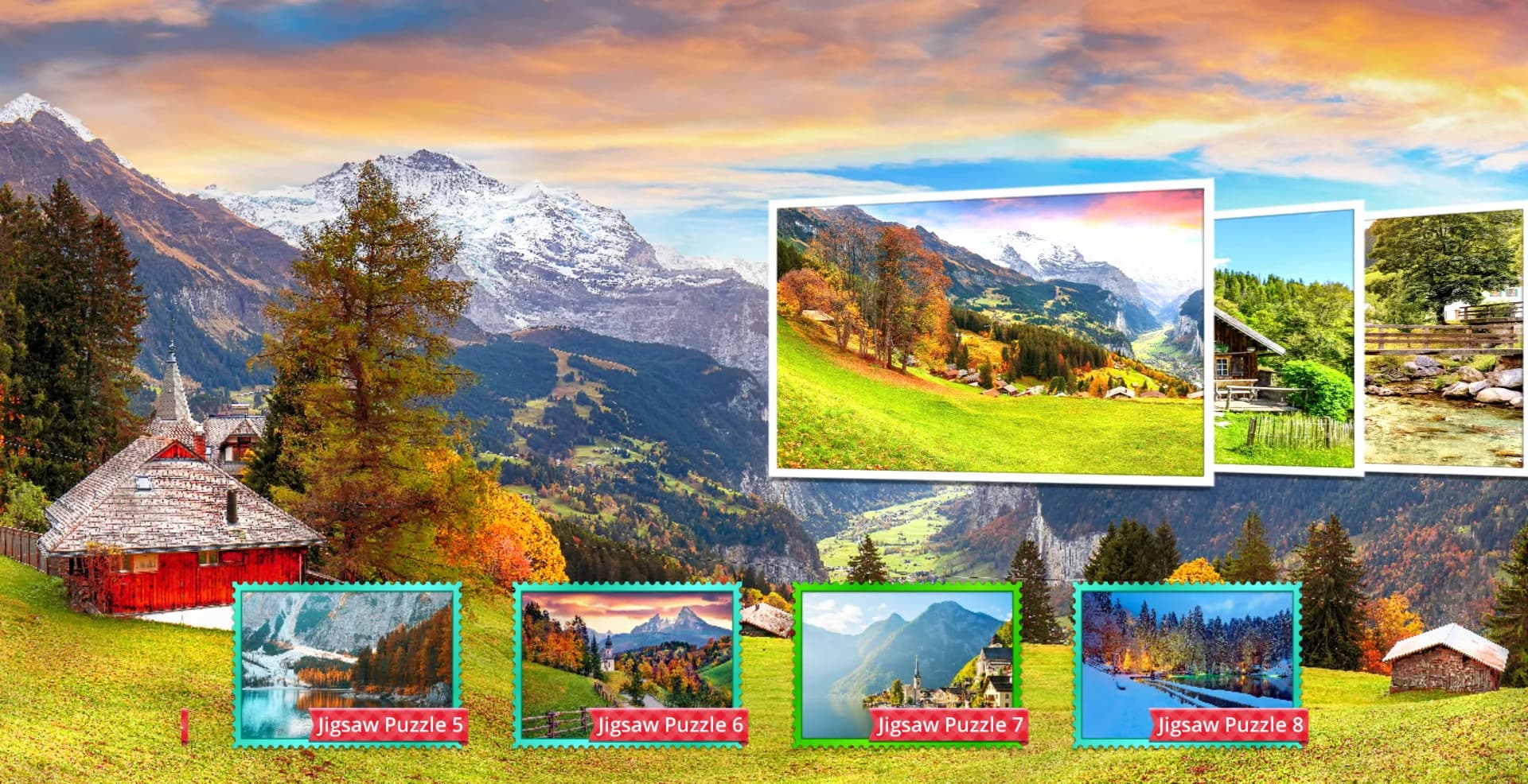 Swiss Alps Jigsaw Puzzles görsel 7