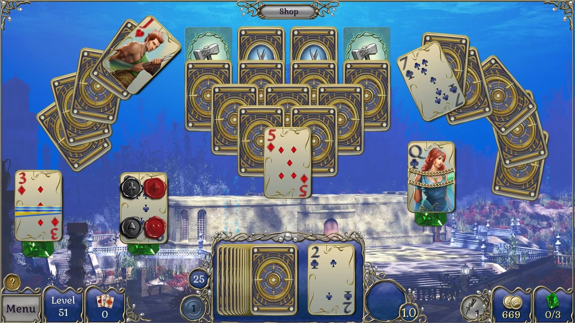 Jewel Match Atlantis Solitaire 2 - Collector's Edition görsel 13