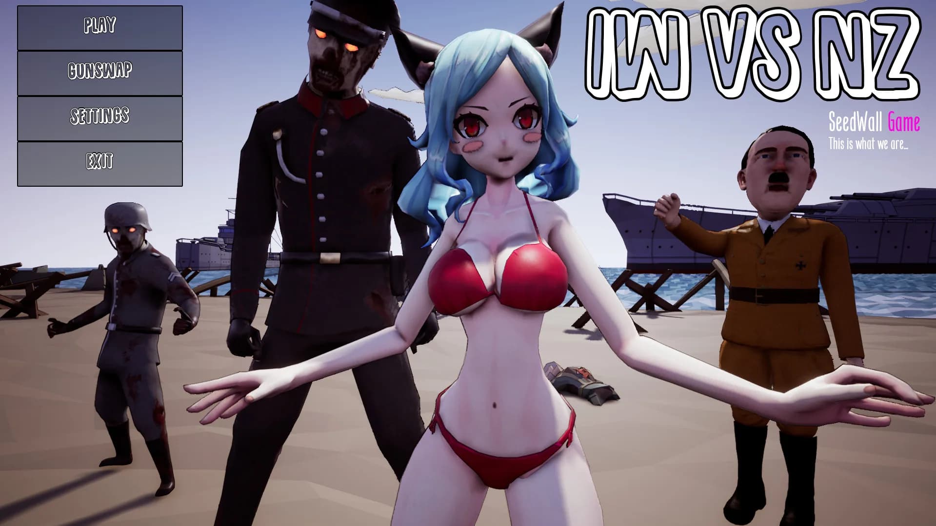Inglorious Waifu VS Nazi Zombies görsel 9