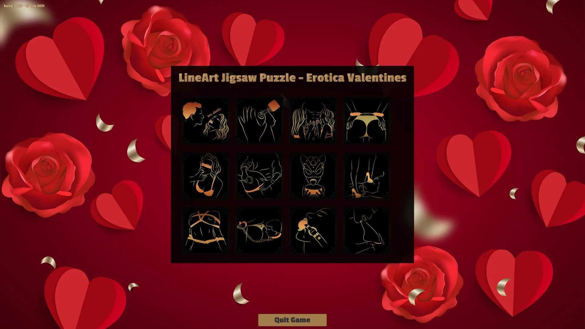 LineArt Jigsaw Puzzle - Erotica Valentines görsel 2
