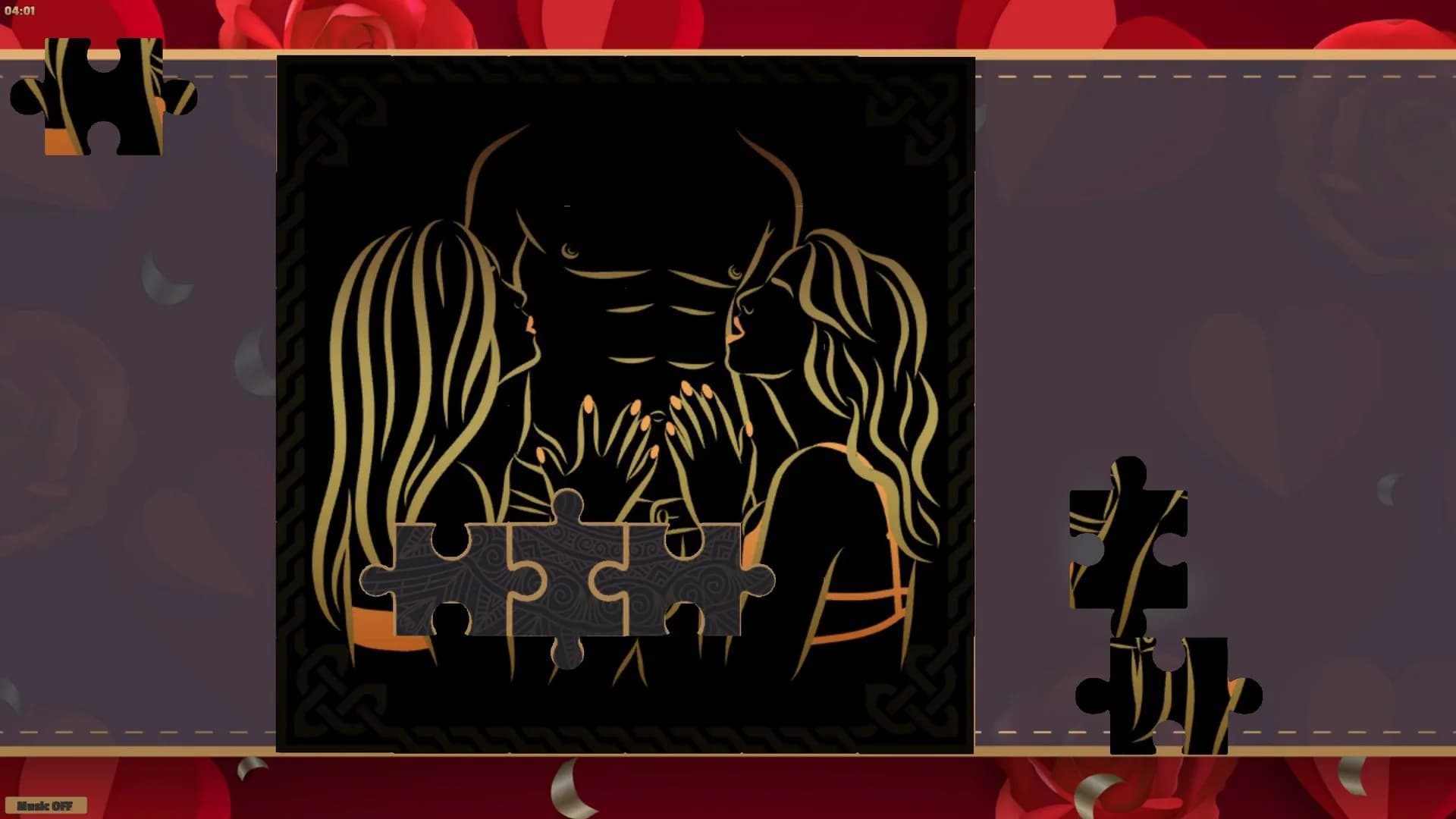 LineArt Jigsaw Puzzle - Erotica Valentines görsel 3