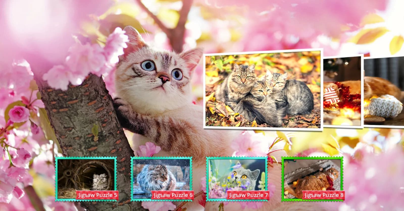 Cat's Life Jigsaw Puzzles görsel 2