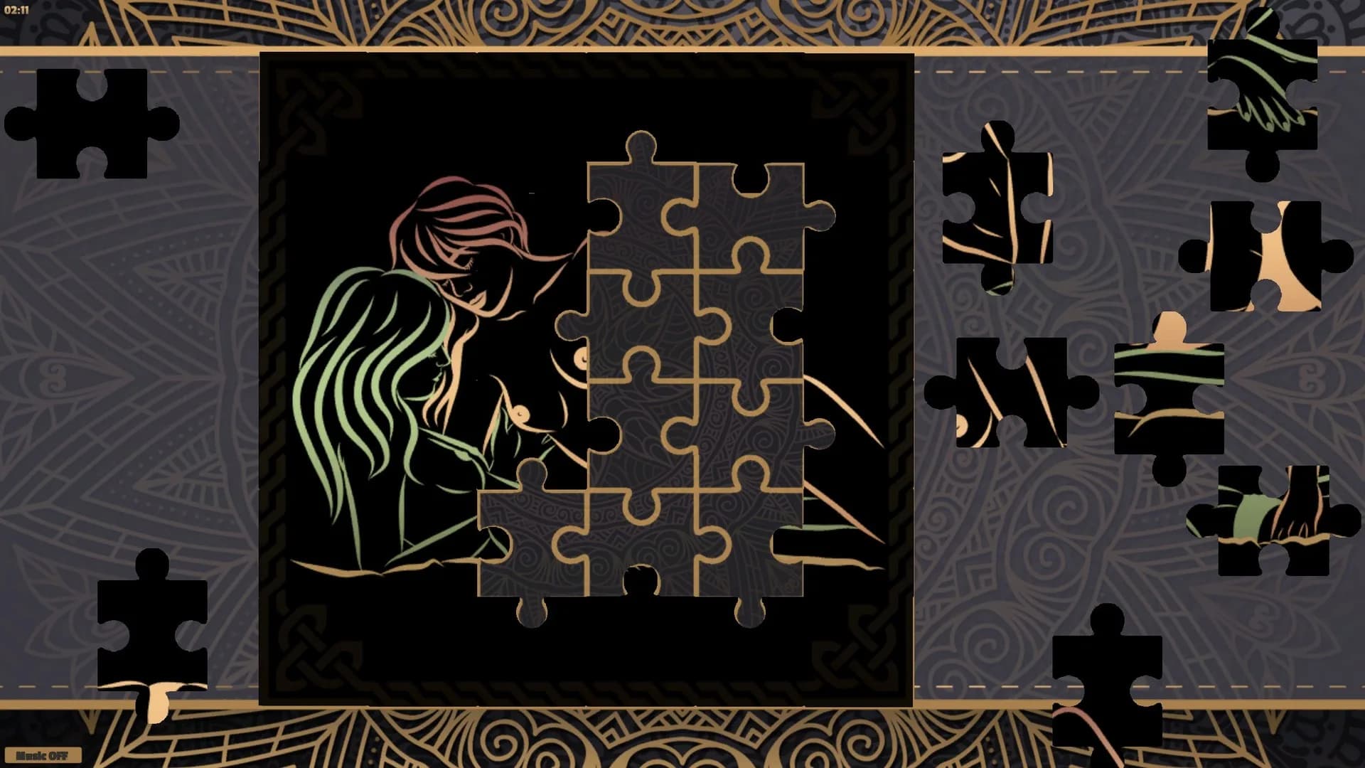 LineArt Jigsaw Puzzle - Erotica 4 görsel 3