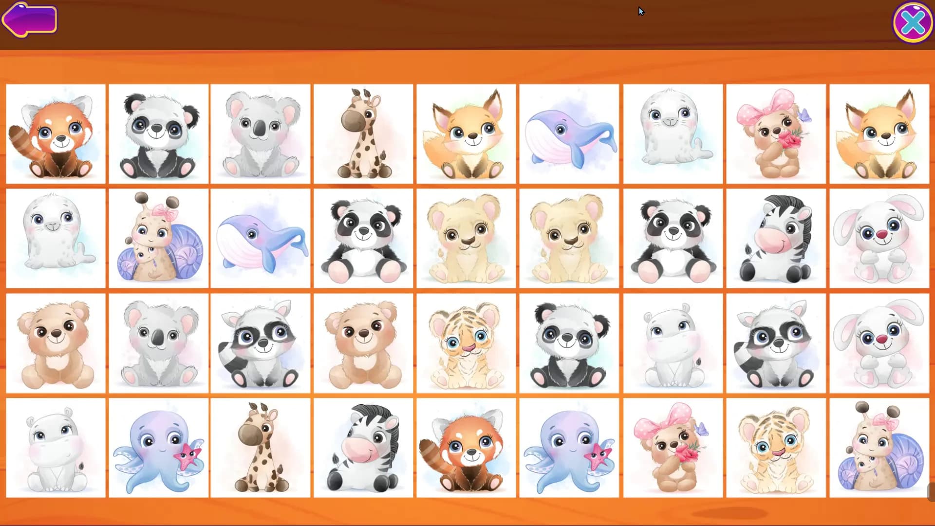 Cute Animals Memory Card Game görsel 9