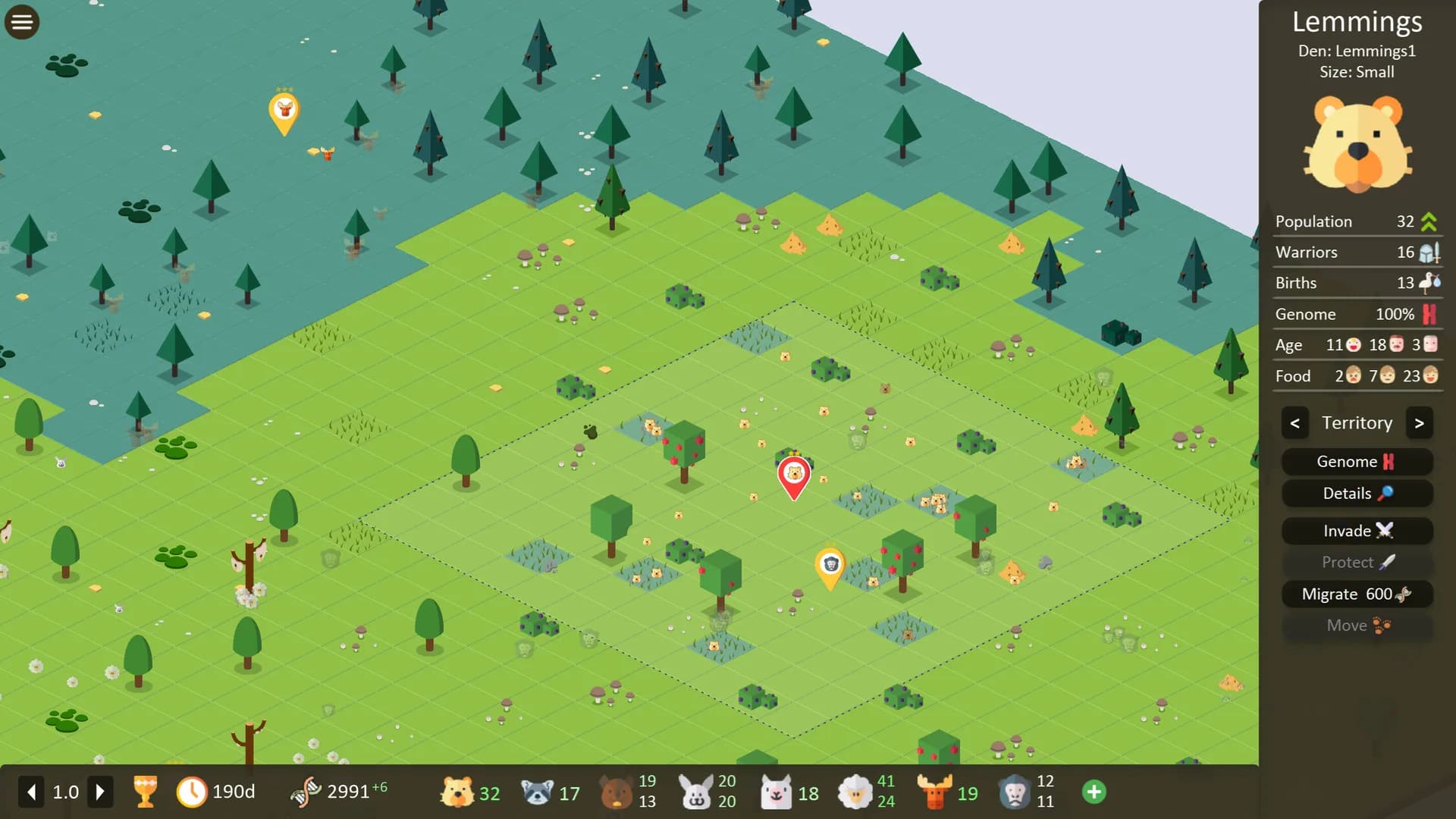 Territory: Animals Genetic Strategy görsel 7