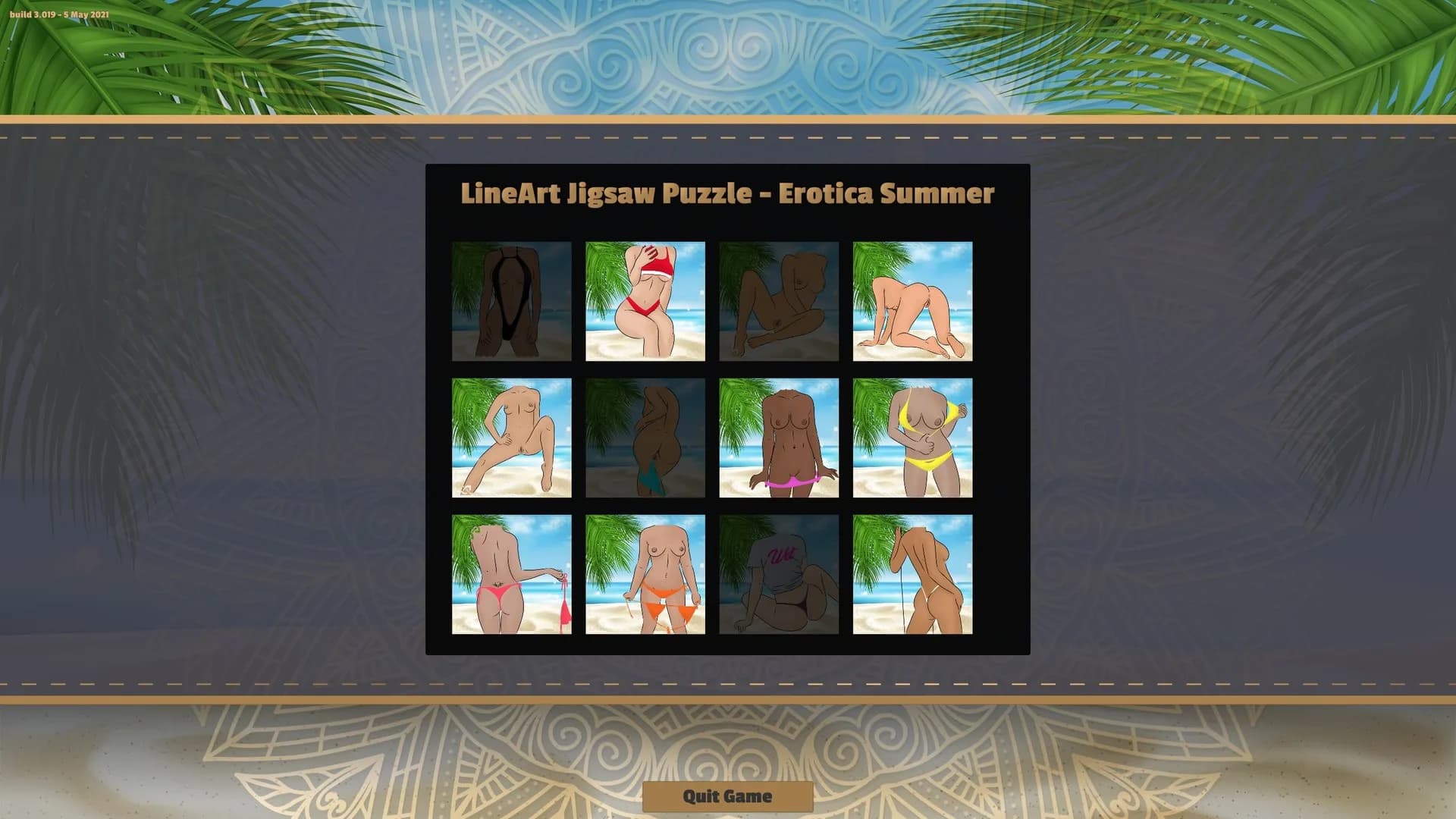 LineArt Jigsaw Puzzle - Erotica Summer görsel 2