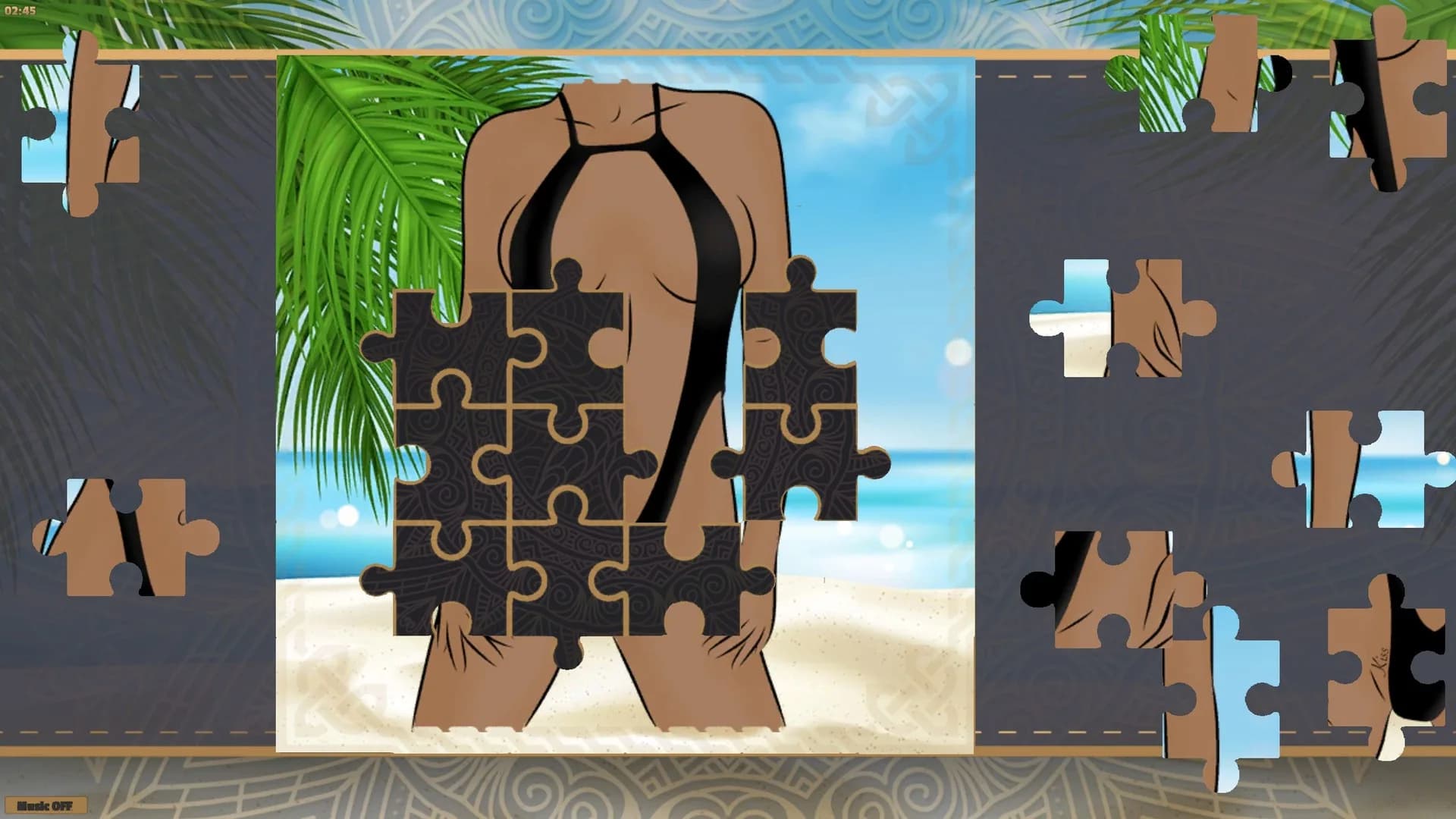 LineArt Jigsaw Puzzle - Erotica Summer görsel 3
