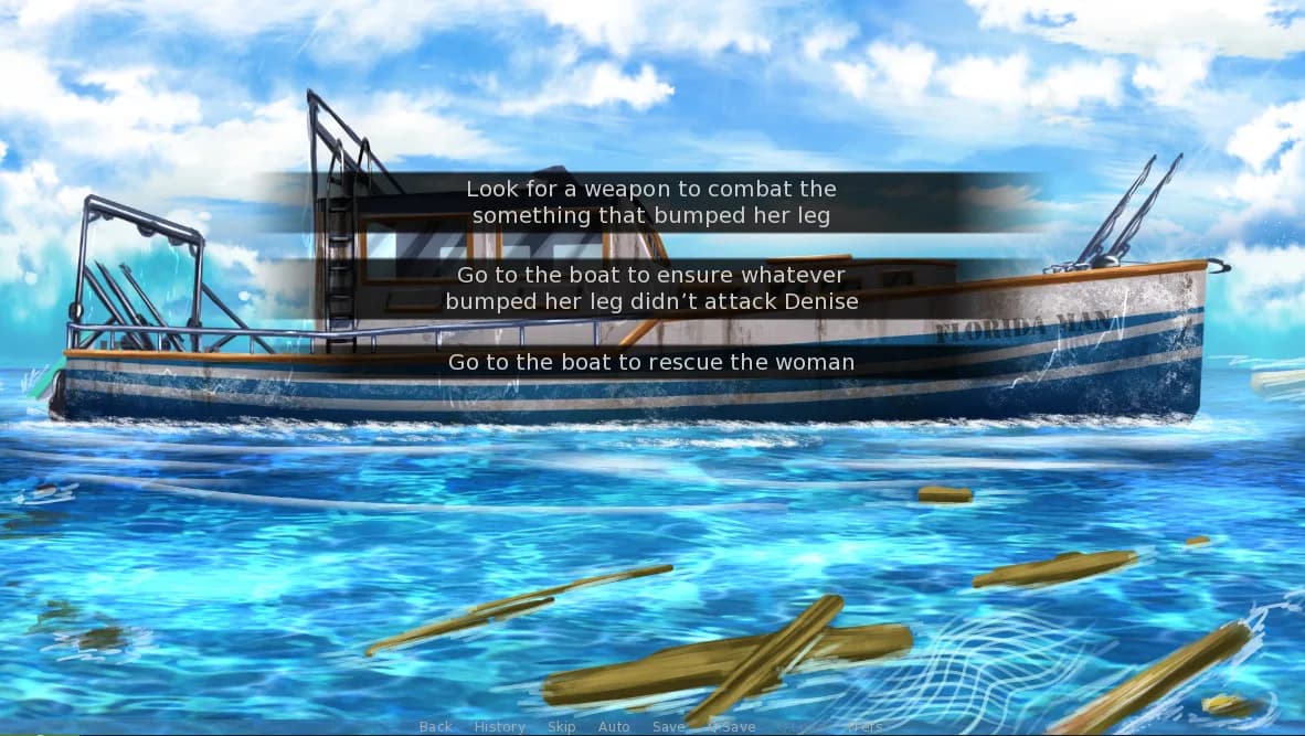 King of the Raft - A LitRPG Visual Novel Apocalypse Adventure görsel 4