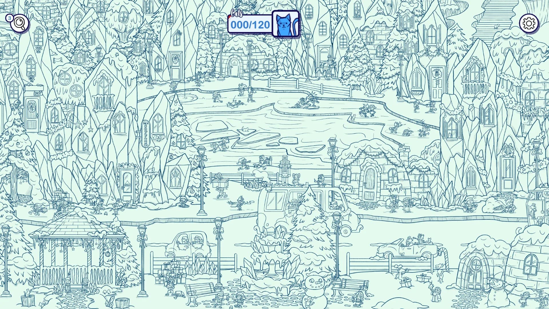Hidden Cats in Santa's Realm görsel 2