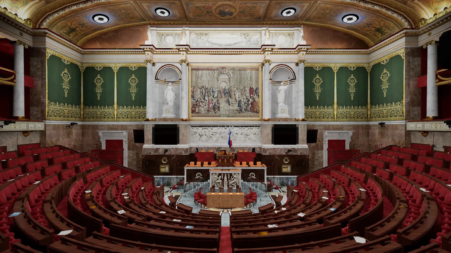 Visite virtuelle de l'Assemblée nationale görsel 3