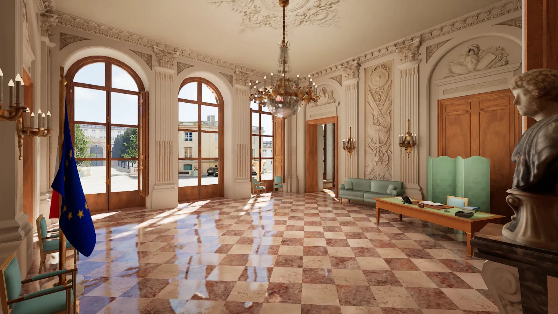 Visite virtuelle de l'Assemblée nationale görsel 11