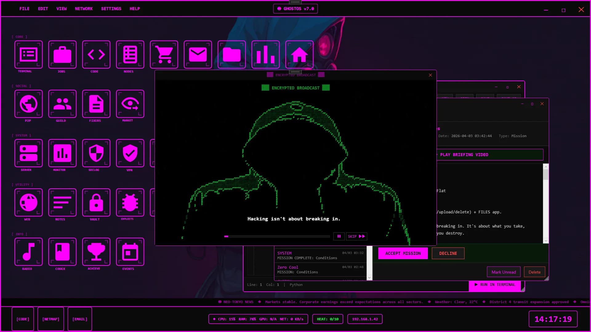 Ghost Network : Dark Hacker görsel 4