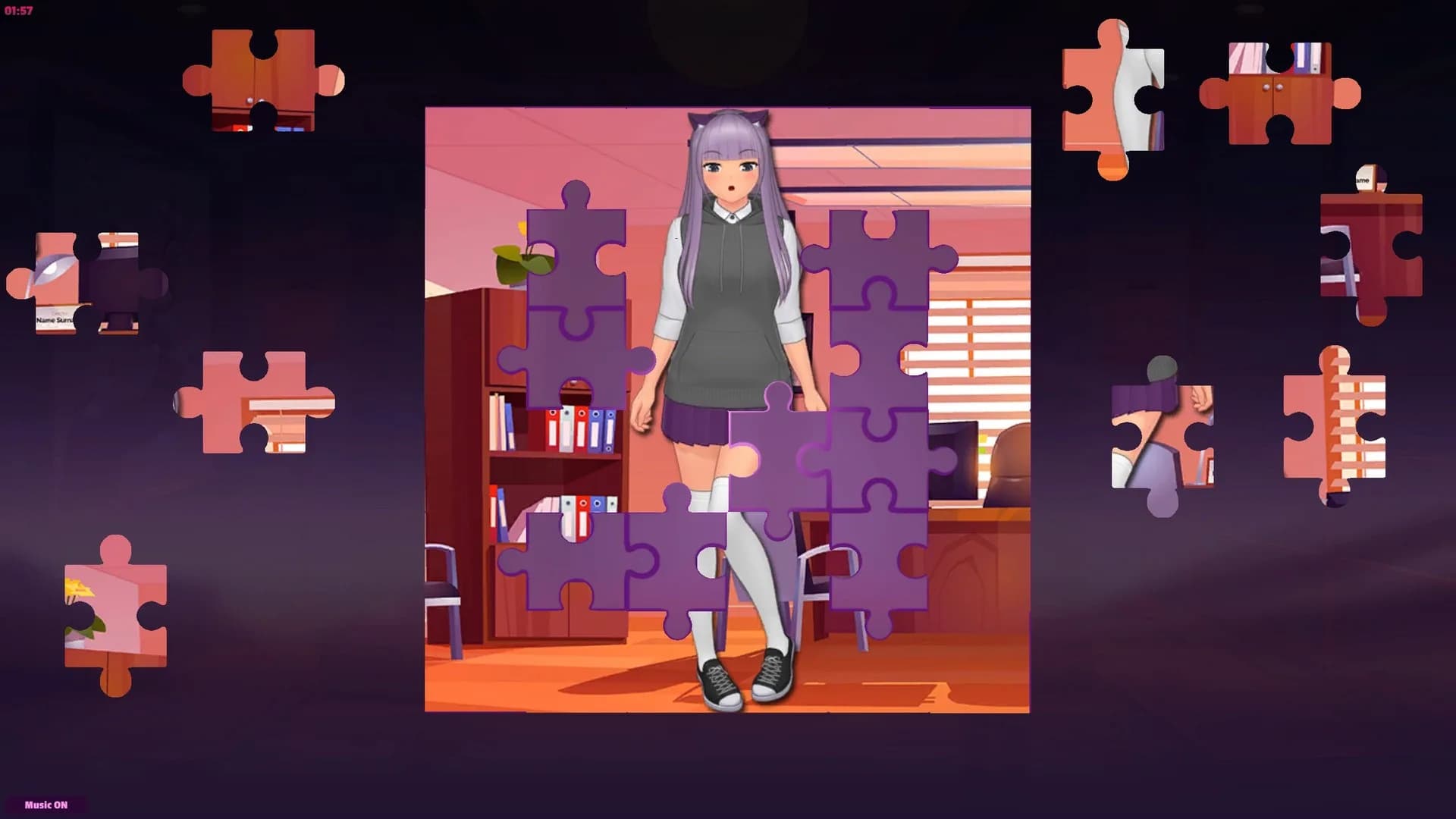 Anime Jigsaw Girls - Office görsel 2