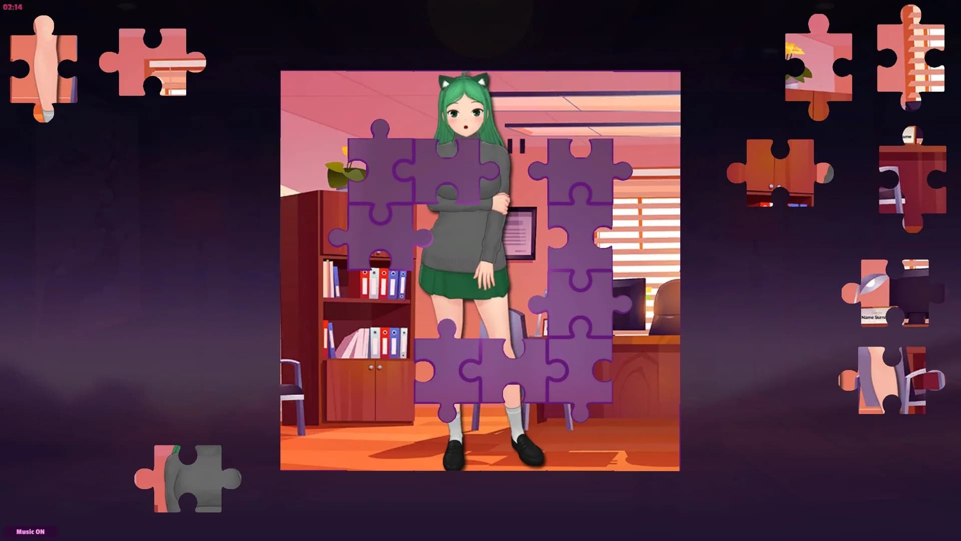 Anime Jigsaw Girls - Office görsel 5