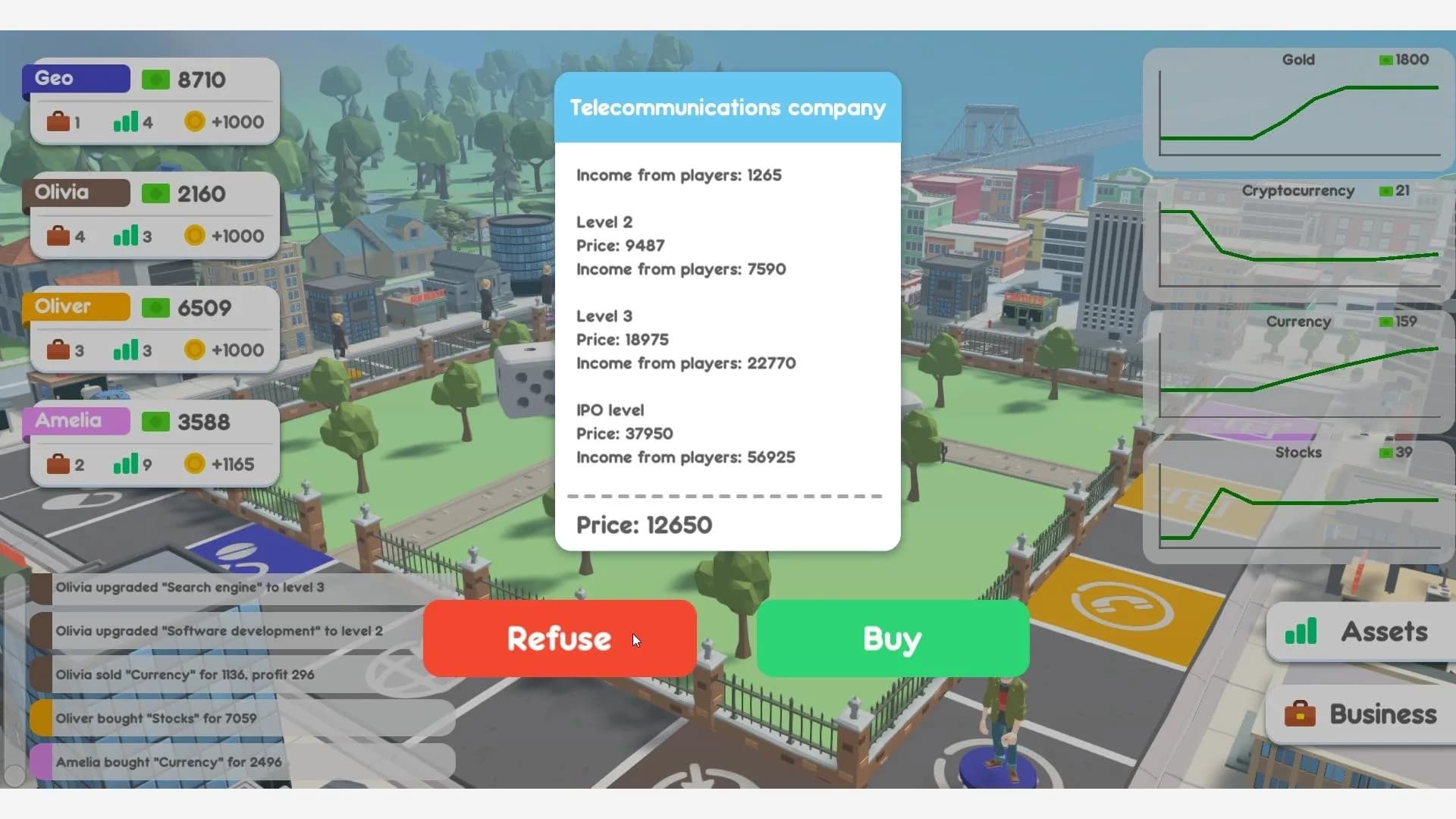 Blue Chips: economic multiplayer board game görsel 4