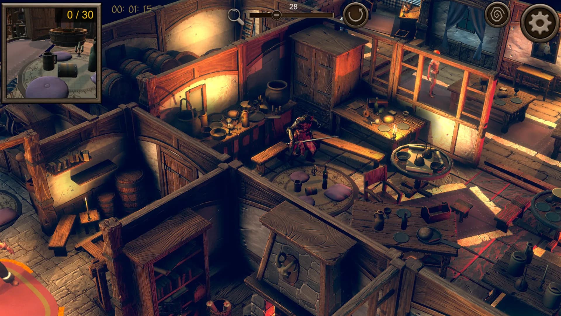 Hidden Tavern Top-Down 3D görsel 3