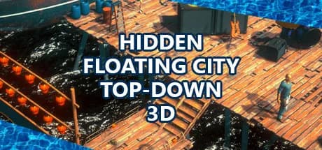 Hidden Floating City Top-Down 3D görsel 1