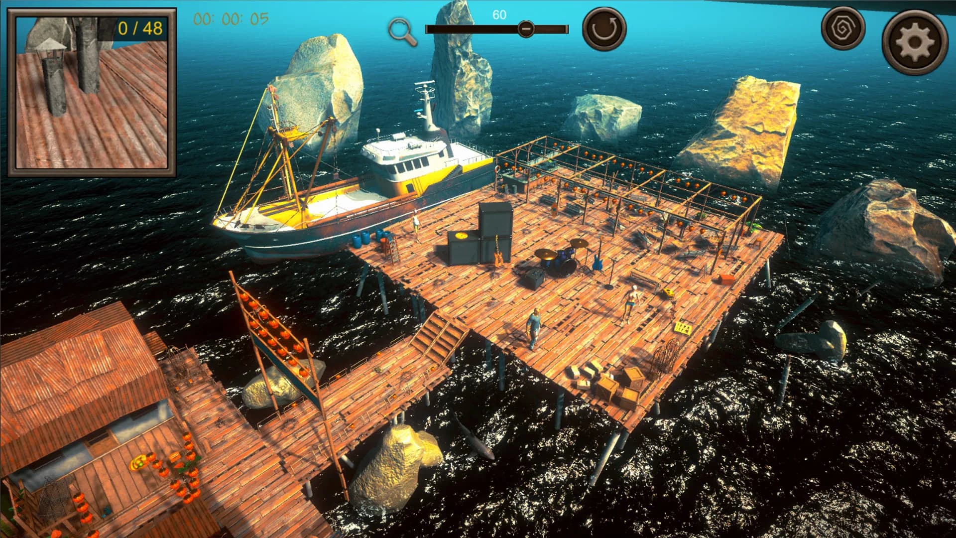 Hidden Floating City Top-Down 3D görsel 2