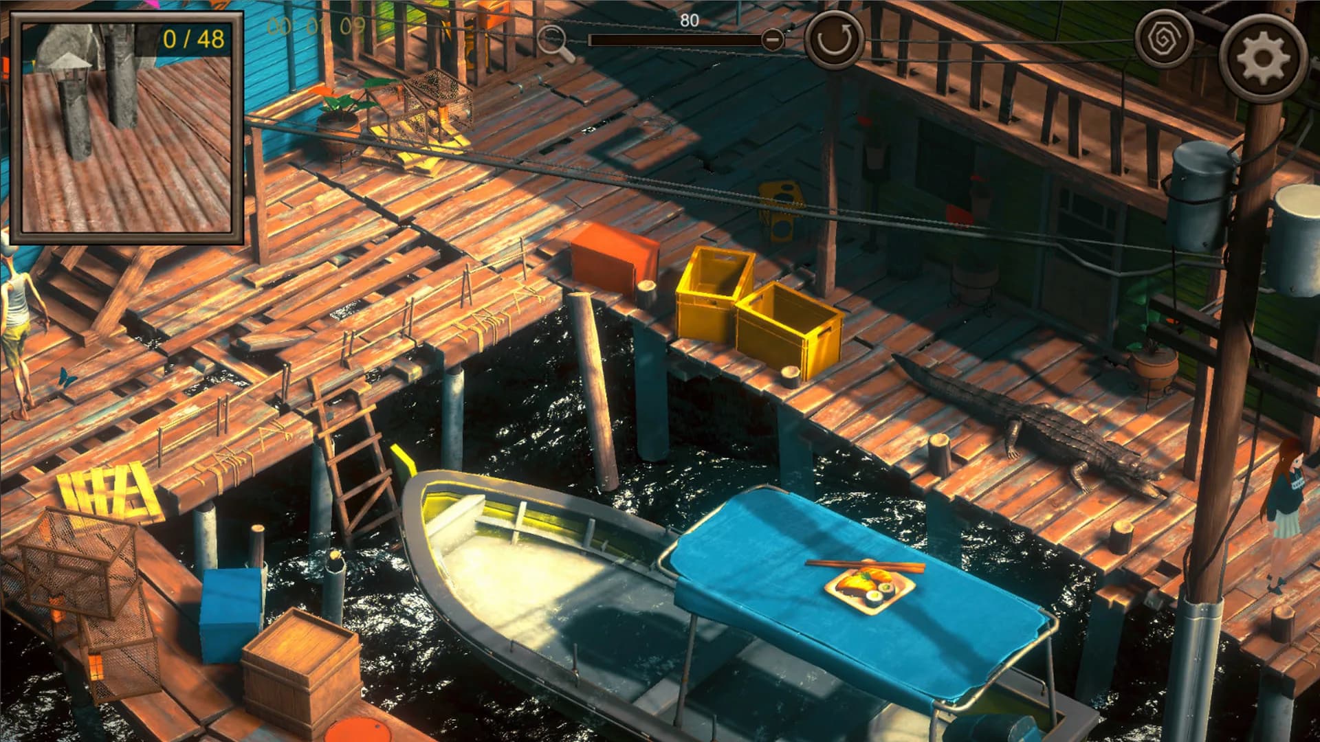 Hidden Floating City Top-Down 3D görsel 3