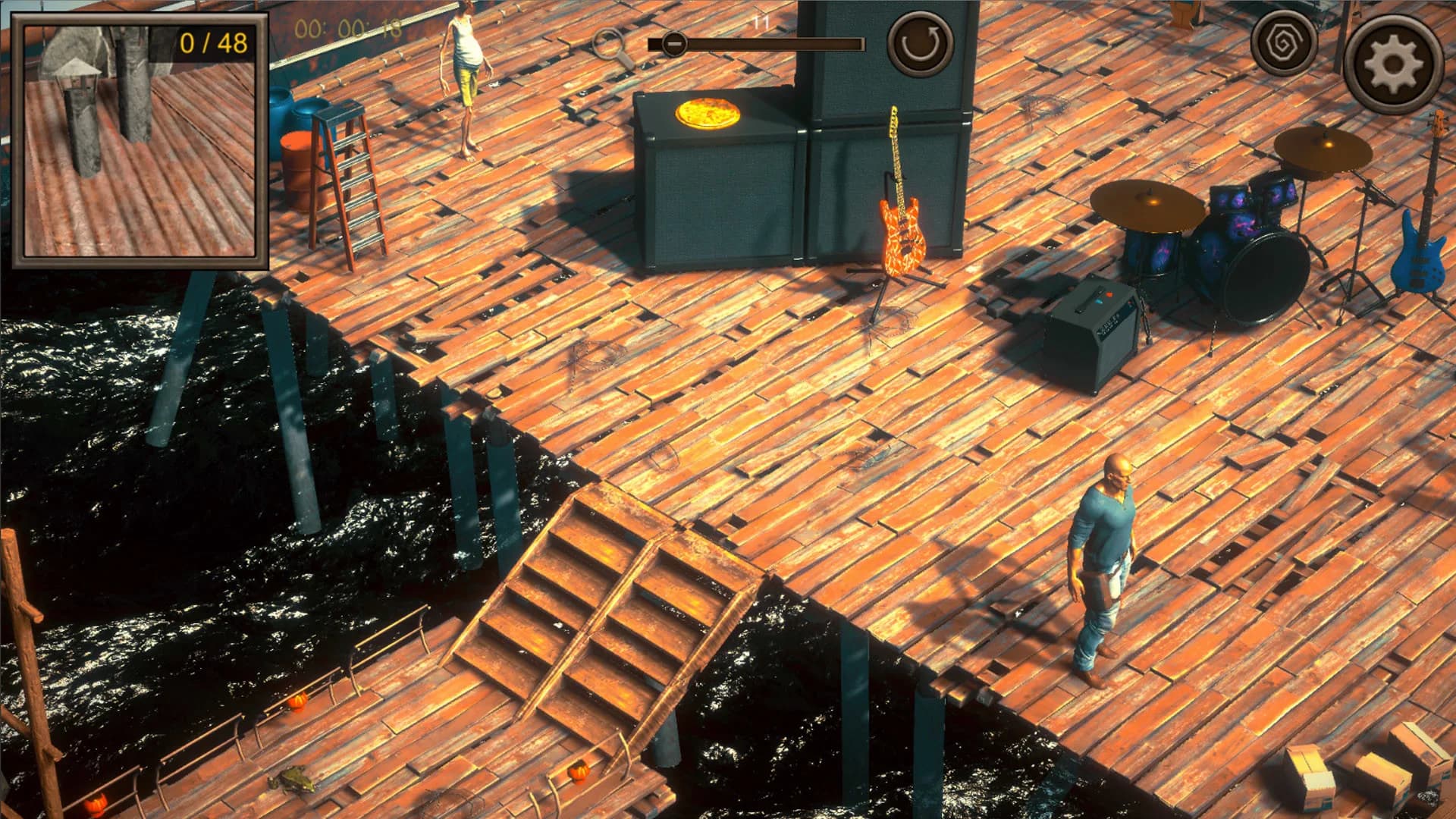 Hidden Floating City Top-Down 3D görsel 4