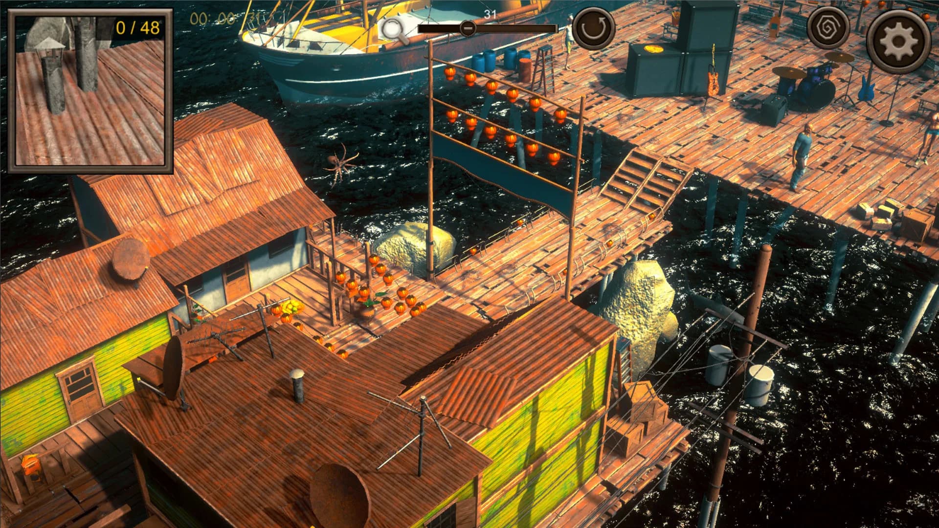 Hidden Floating City Top-Down 3D görsel 5