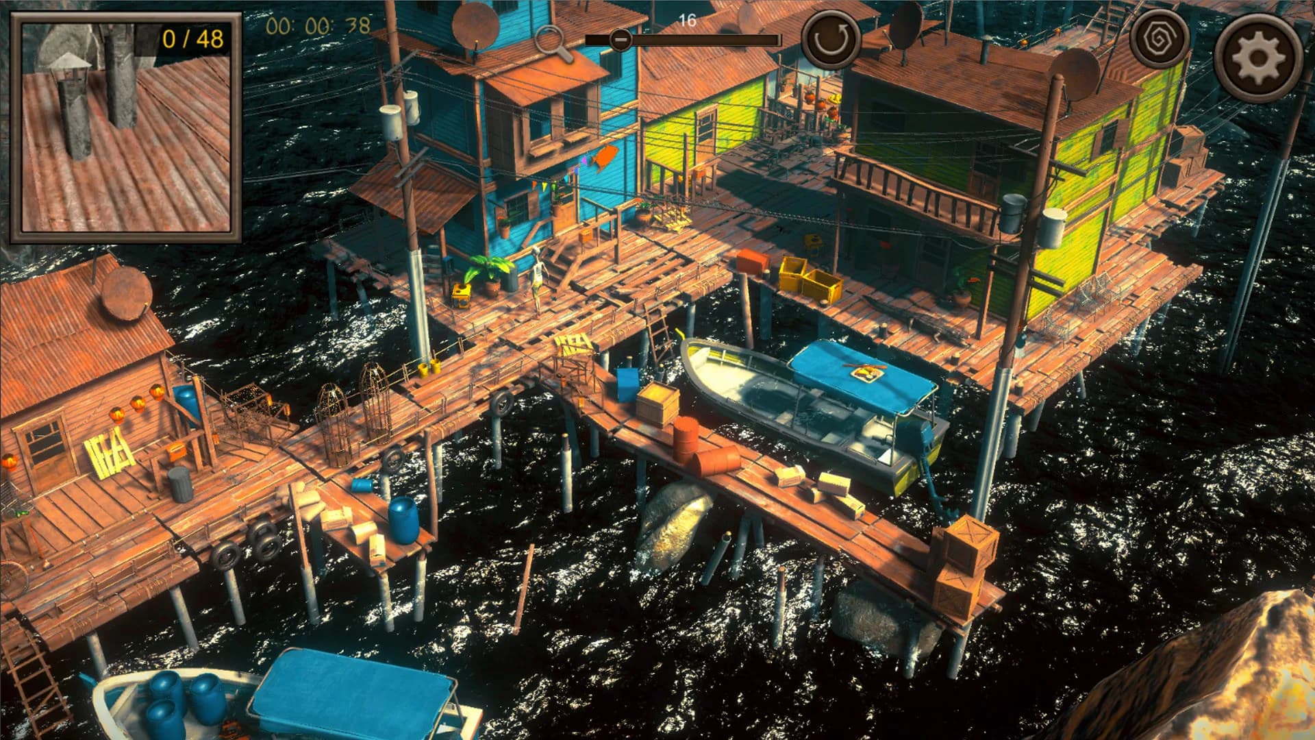 Hidden Floating City Top-Down 3D görsel 6