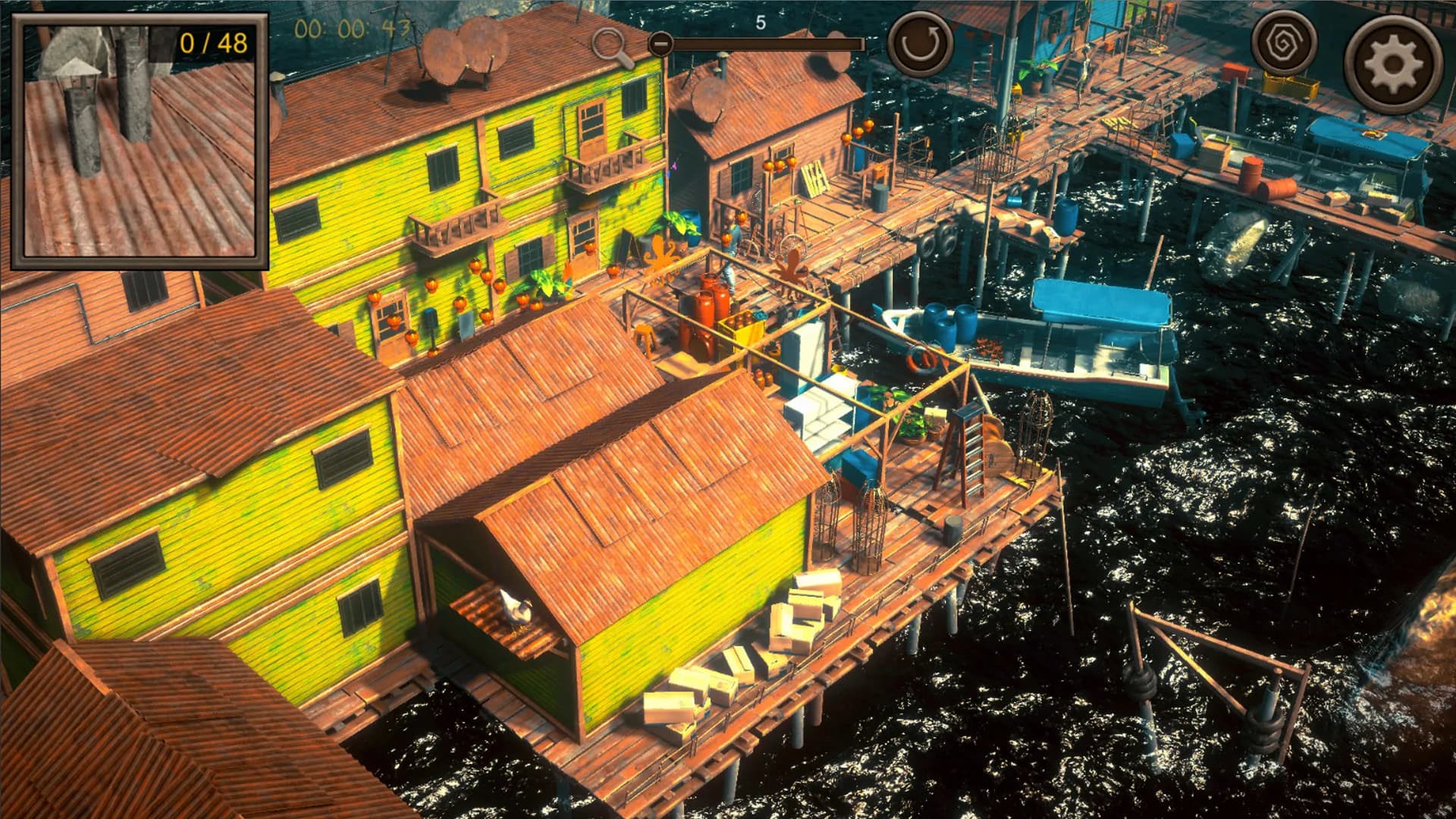 Hidden Floating City Top-Down 3D görsel 8
