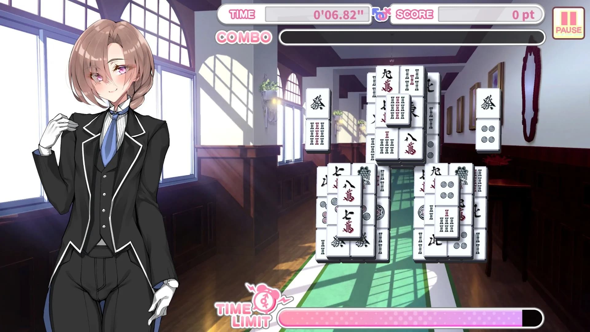 Otoko Cross: Pretty Boys Mahjong Solitaire görsel 2