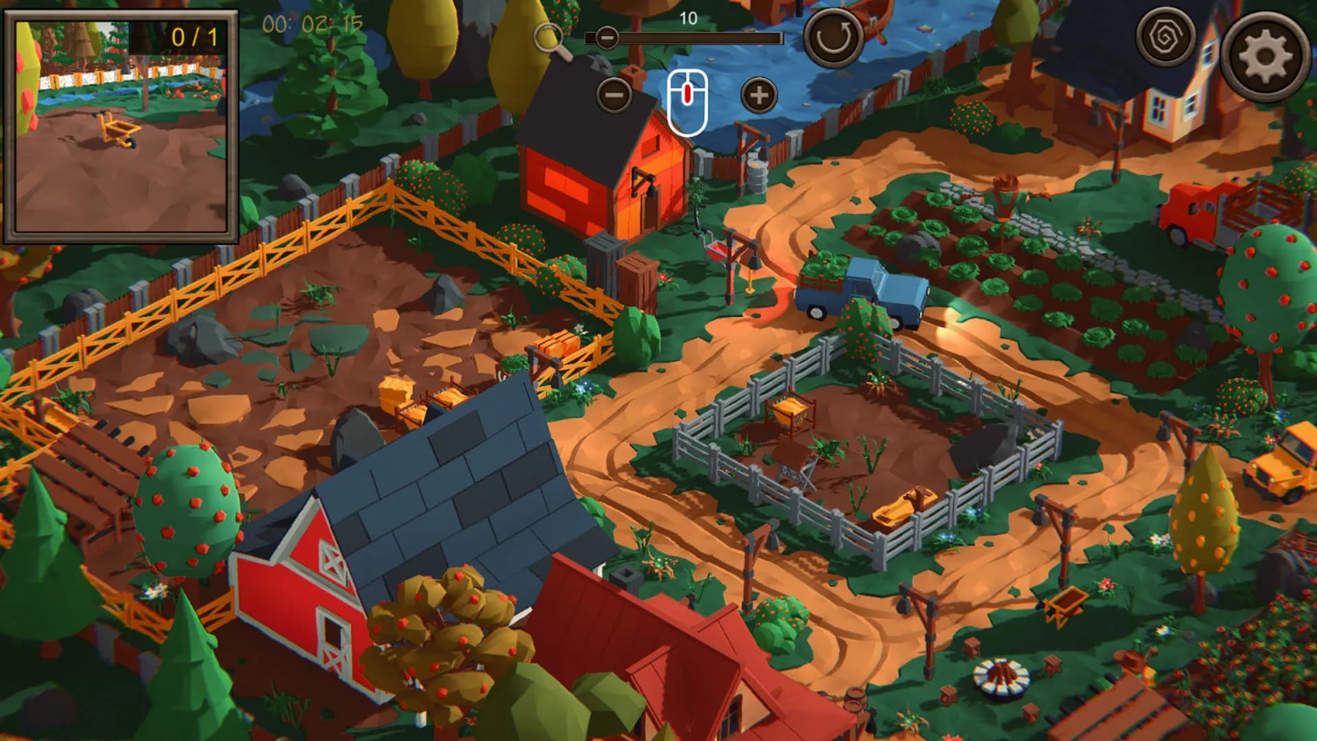Hidden Farm Top-Down 3D görsel 3